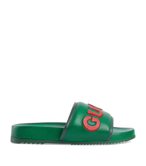 gucci slides with gucci logo|gucci slides clearance.